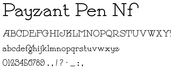 Payzant Pen NF font